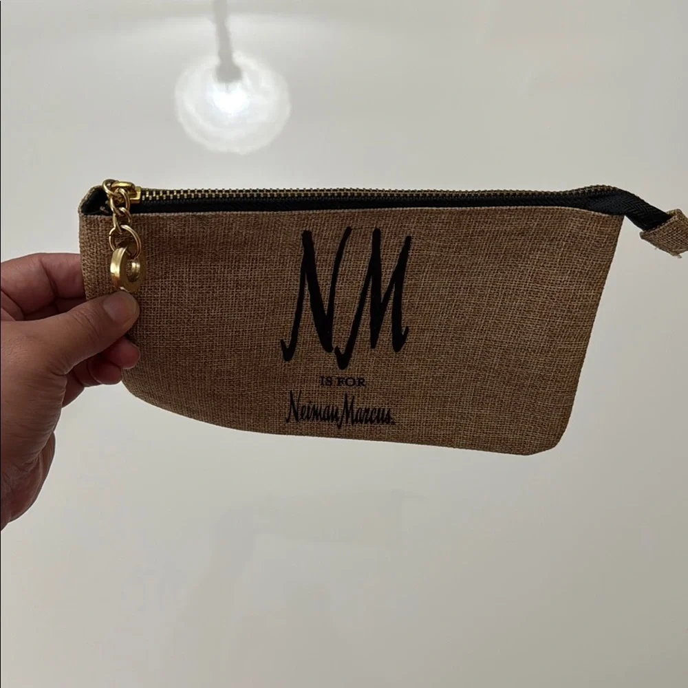 Apple & Bee for Neiman Marcus Pouch Brown Pouch with Gold Zipper